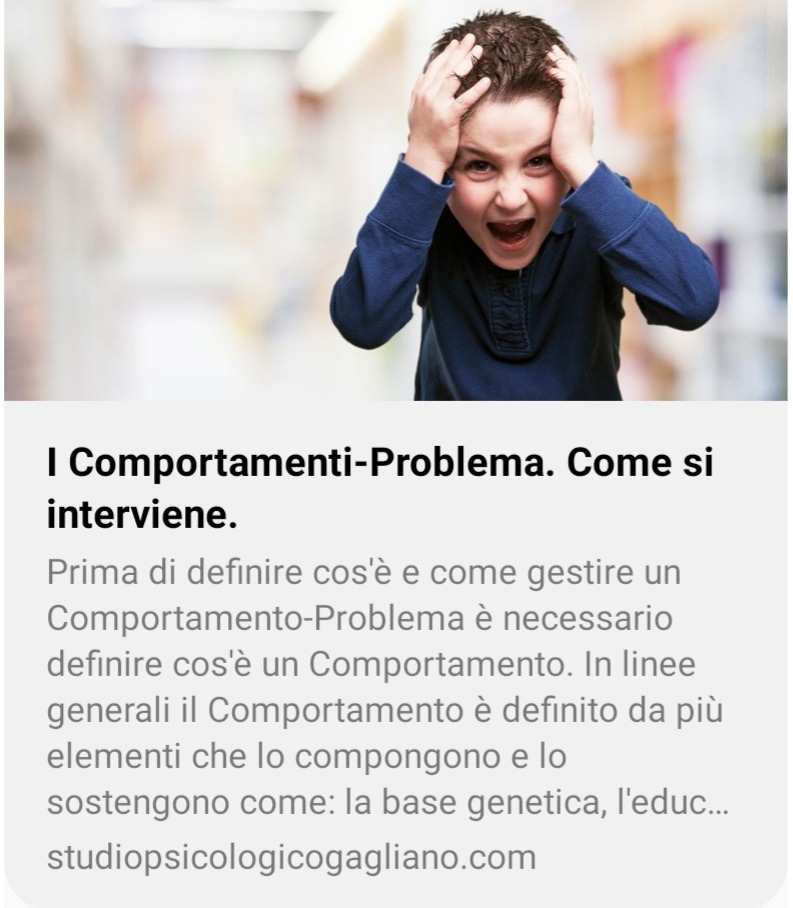 I Comportamenti-Problema. Come si interviene.